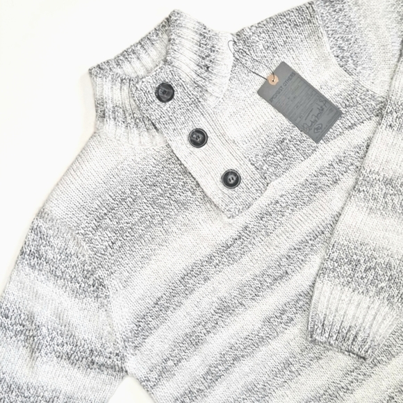 Knit Turtleneck Button Sweater - Picture 1 of 7